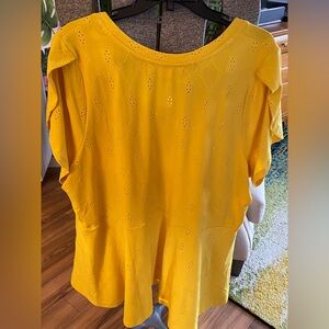Pennington’s Yellow Eyelet Women's Top